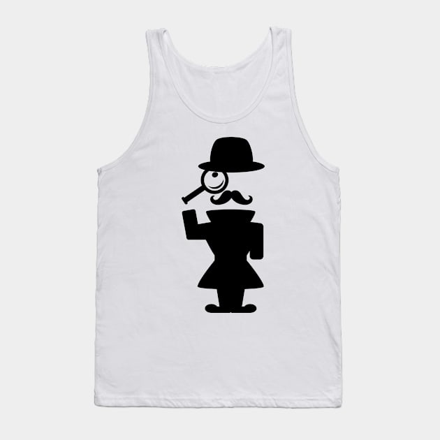 Detective with magnifying glass Tank Top by SooperYela